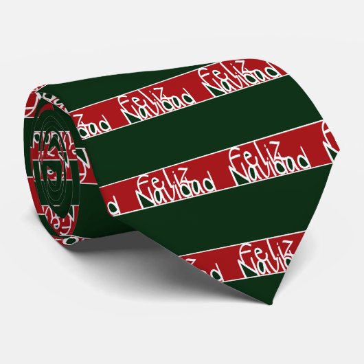 Feliz Navidad Stropdas (Opgerold)