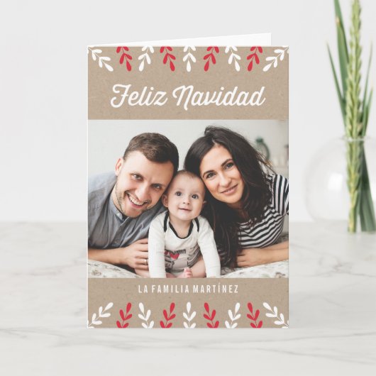 Feliz Navidad | Tarjeta DE Navidad Feestdagen Kaart (Voorkant)