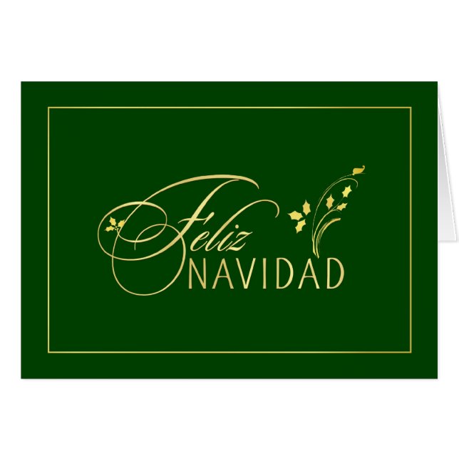 Feliz Navidad - tarjetas espagnols - carte de fin (Devant Horizontal)