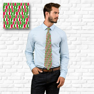 Feliz Navidad-tekstpatroon Stropdas