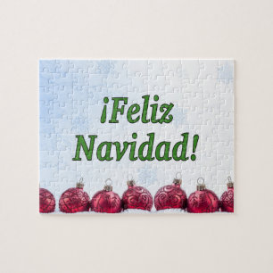 Feliz Navidad. Vrolijk kerstfeest in Spaanse gf Legpuzzel