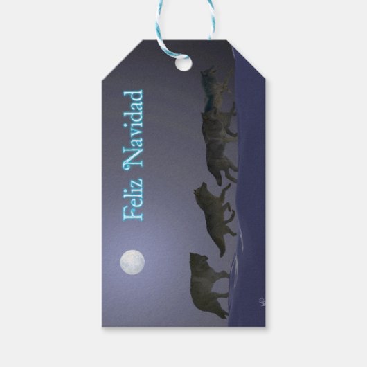 Feliz Navidad - Wolf Pack Cadeaulabel (Voorkant)