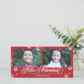 Feliz Navidad Y Próspero Año Nuevo Feestdagenkaart (Staand voorkant)