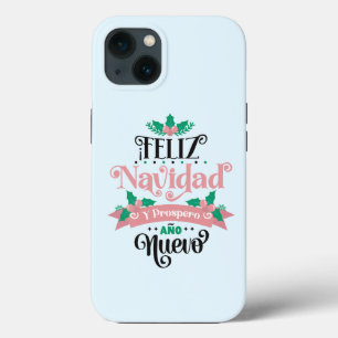 Feliz navidad y prospero ano nuevo kerst iPhone 13 hoesje