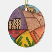 Feliz Navidad - Zuidoost-kerstwoestijn Keramisch Ornament (Links)