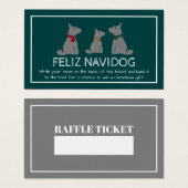 Feliz Navidog, billet de jauge de Noël espagnol (Devant & derrière)
