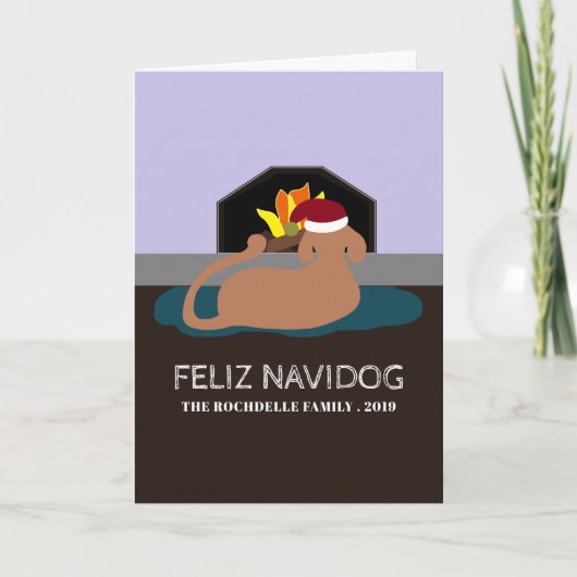 Feliz Navidog, Grappige Spaanse Kerstmis Kaart (Voorkant)
