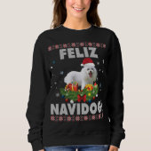 Feliz Navidog Poodle Chien moche Sweat Noël Sa (Devant)