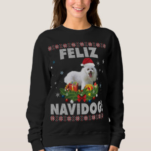 Feliz Navidog Poodle Chien moche Sweat Noël Sa