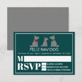Feliz Navidog, Spaanse kerstpartij RSVP (Voorkant / Achterkant)