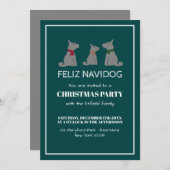 Feliz Navidog, Spaanse kerstuitnodiging Aankondiging (Voorkant / Achterkant)