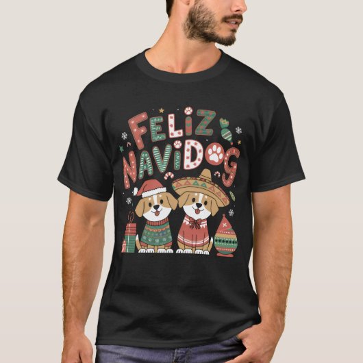 Feliz Navidog T-shirt (Voorkant)