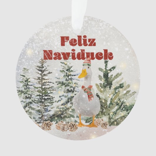 Feliz Naviduck Aquarelle Canard  (devant)