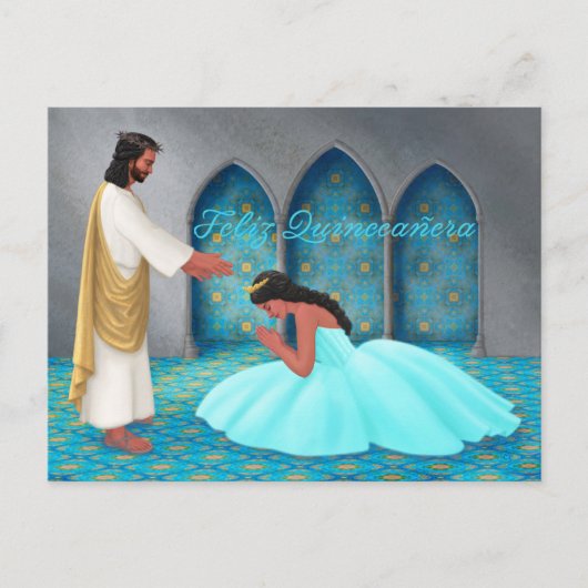 "Feliz Quinceañera." Briefkaart (Voorkant)