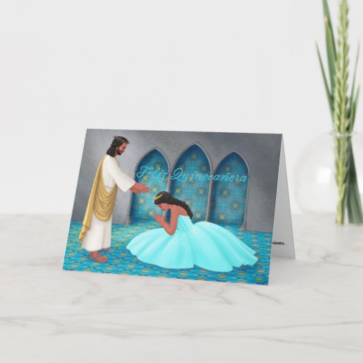 "Feliz Quinceañera." Carte de vœux (Devant)