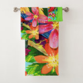 felkleurige papegaai bad handdoek (Insitu)