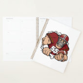 Felle Amerikaanse Football-speler breekt door Planner (Display)