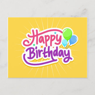 Felle Ballonnen Gelukkige Verjaardag Briefkaart