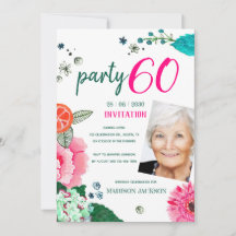 Felle bloemen 60ste verjaardagsfeest foto