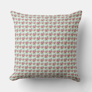Felle bloemrijke weide botanische patroon throw kussen