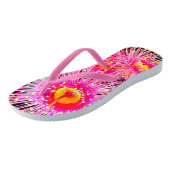 Felle Boho Gumnut Bloem Bloemstuk Teenslippers (Schuin)