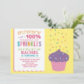 Felle Cupcake Sprinkels Verjaardagskaart Kaart (Staand voorkant)