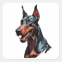 Felle Dobermann Portret Agresieve Hond cadeau