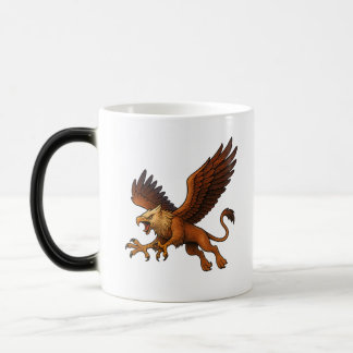 Felle duikende gouden griffioen mythologie fantasi magische mok