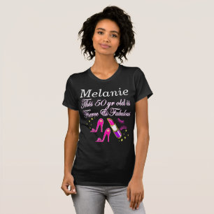 FELLE EN FANTASTISCHE 50E VERJAARDAG DIVA T-SHIRT