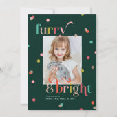 Felle en harige kerstfoto kaart (Voorkant)