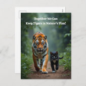 Felle Feline Vrienden op de Prowl Feestdagenkaart (Voorkant / Achterkant)