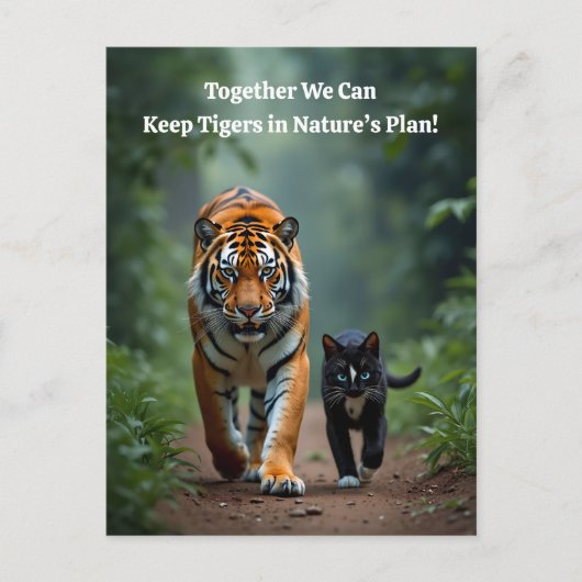 Felle Feline Vrienden op de Prowl Feestdagenkaart (Voorkant)