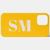 Felle gele monogram initiaal Case-Mate iPhone case (Achterkant (horizontaal))