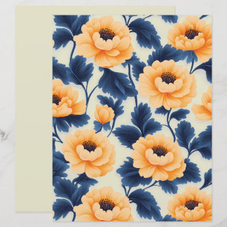 Felle Gele Pioen Bloemen Scrapbook Papieren