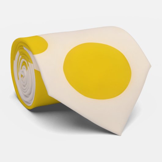 Felle gele polka stip das (Opgerold)