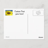 Felle Gele Zonnebloem ansichtkaarten Blauwe Lucht Briefkaart (Achterkant)