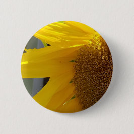Felle Gele Zonnebloem Ronde Button 5,7 Cm