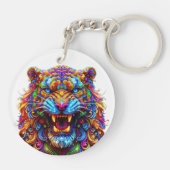 felle gloeiende tijger sleutelhanger (Achterkant)