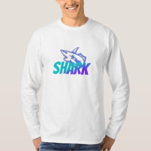 Felle Gradiënt Haaienlogo   Krachtige Oceaan T-shirt