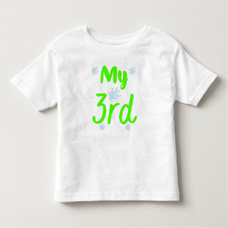 Felle groen mijn 3e verjaardag drie jaar kinder shirts