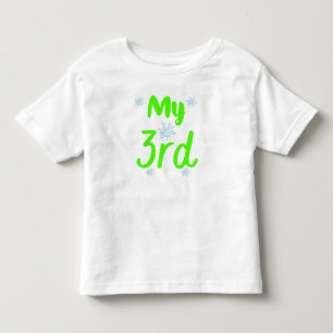 Felle groen mijn 3e verjaardag van drie jaar kinder shirts