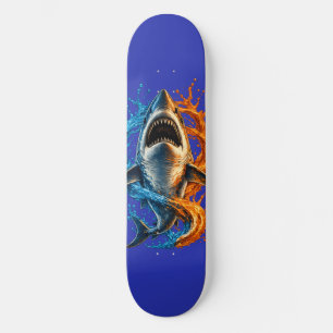 Felle Haaien Strandhanddoek – Blauwe & Oranje Ocea Skateboard
