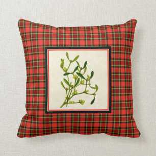 Felle Kerst Plaid met Vintage Mistletoe Kussen