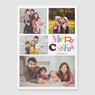 felle kersttypografie 4 foto - collage