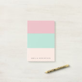 Felle kleurblok gepersonaliseerd post-it® notes (Op bureau)
