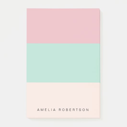 Felle kleurblok gepersonaliseerd post-it® notes (Voorkant)