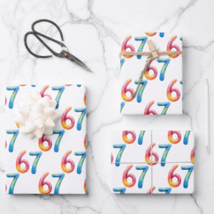 Felle kleuren 67 Helemaal geen betekenis Wit Inpakpapier Vel