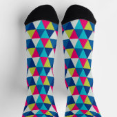 Felle kleuren driehoeken naadloos patroon sokken (Top)