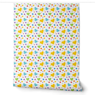 Felle Kleuren Harten Behang