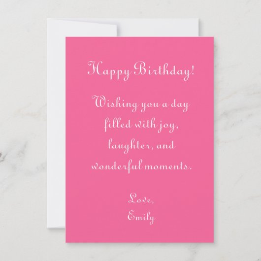 Felle Kleurrijke Tropische Bloemige Verjaardagskaa (Achterkant)